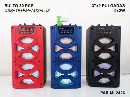 Speaker Bluetooth ML2426 <br> <span class='text-color-warm'>سيتوفر قريباً</span>